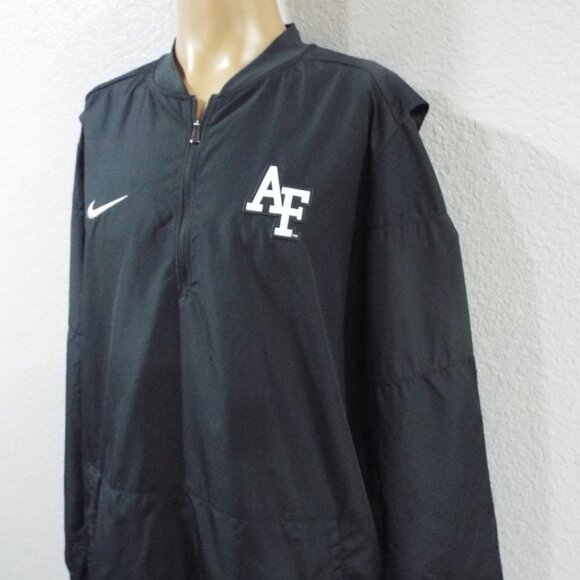 Nike Men's Storm Fit Quarter Zip Charcoal Gray Windbreaker Airforce Academy XL - Picture 7 of 9